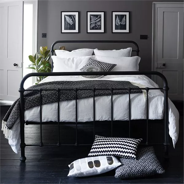 Metal Framed Beds Wrought Iron Metal Beds Feather Black